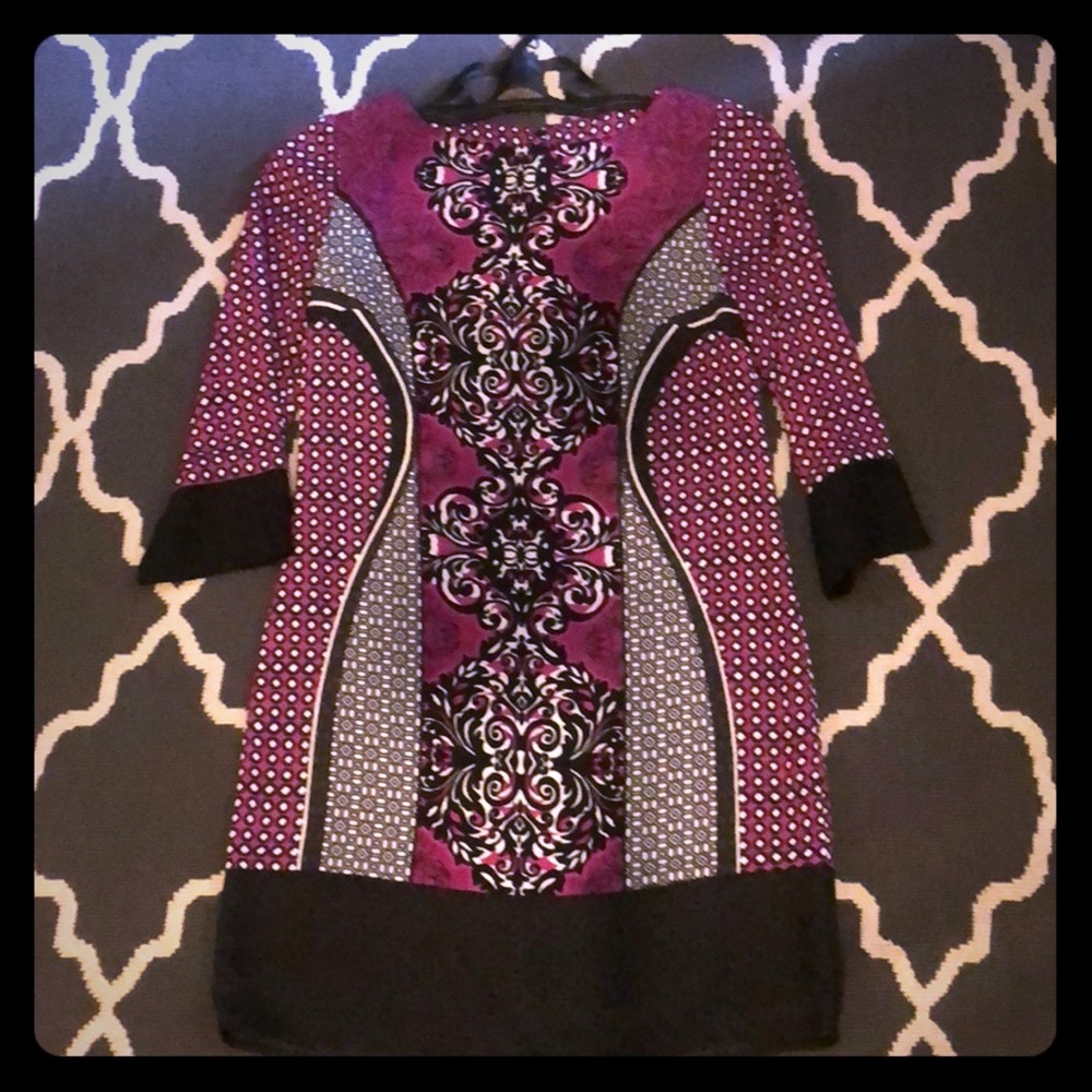Printed shift dress